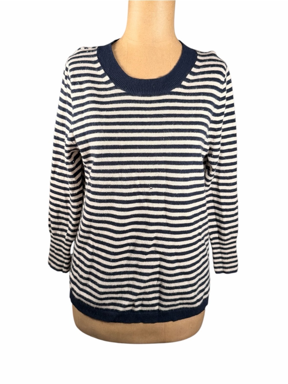 J CREW Cashmere Striped Sweater Size Small